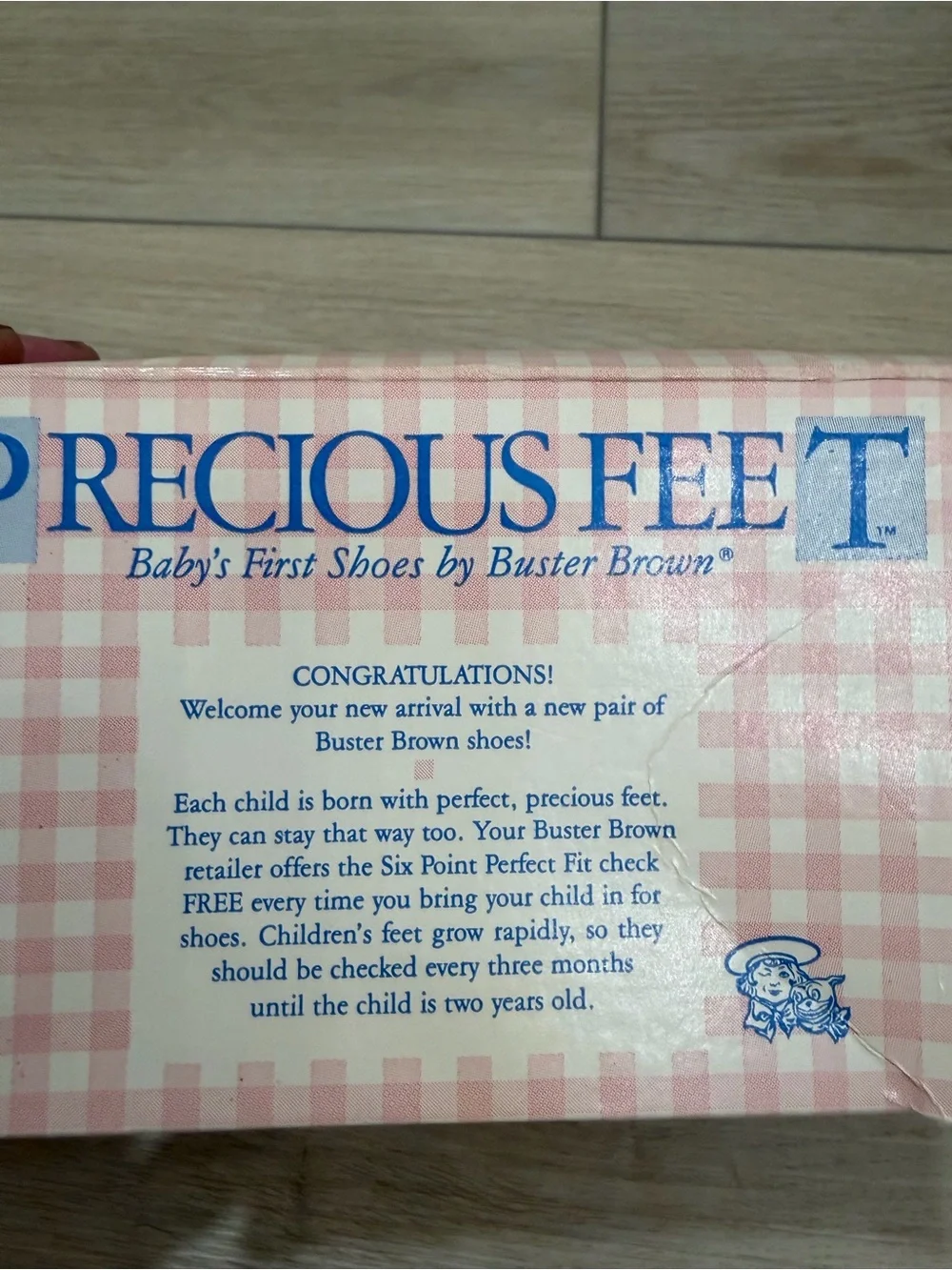 Vintage Buster Brown White Baby Lace-Up Shoes with Perforated Toe
